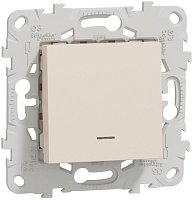 Выключатель с подсветкой без рамки Schneider Electric Unica New 1-кл. бежевый